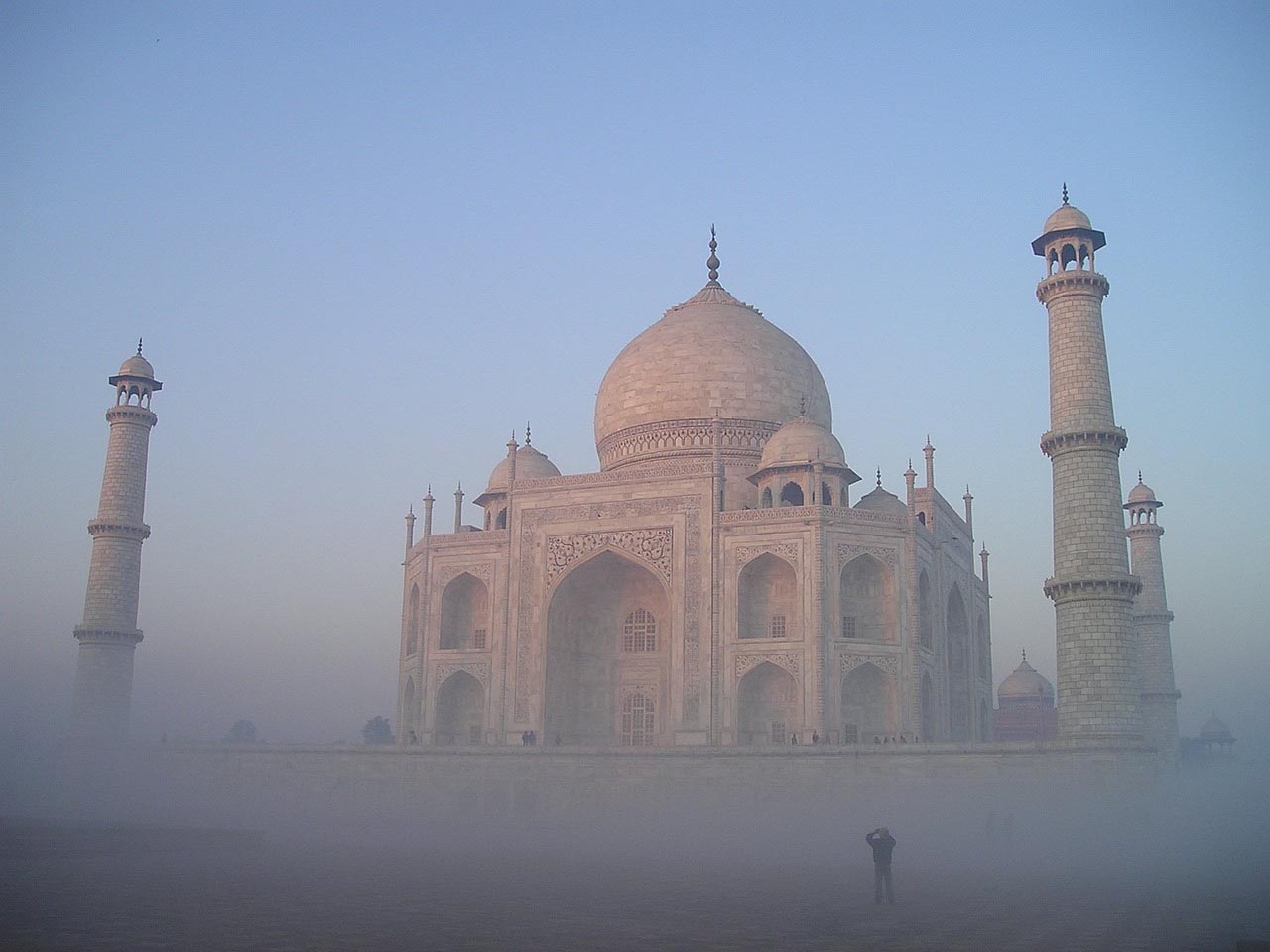 Taj Mahal and Fog